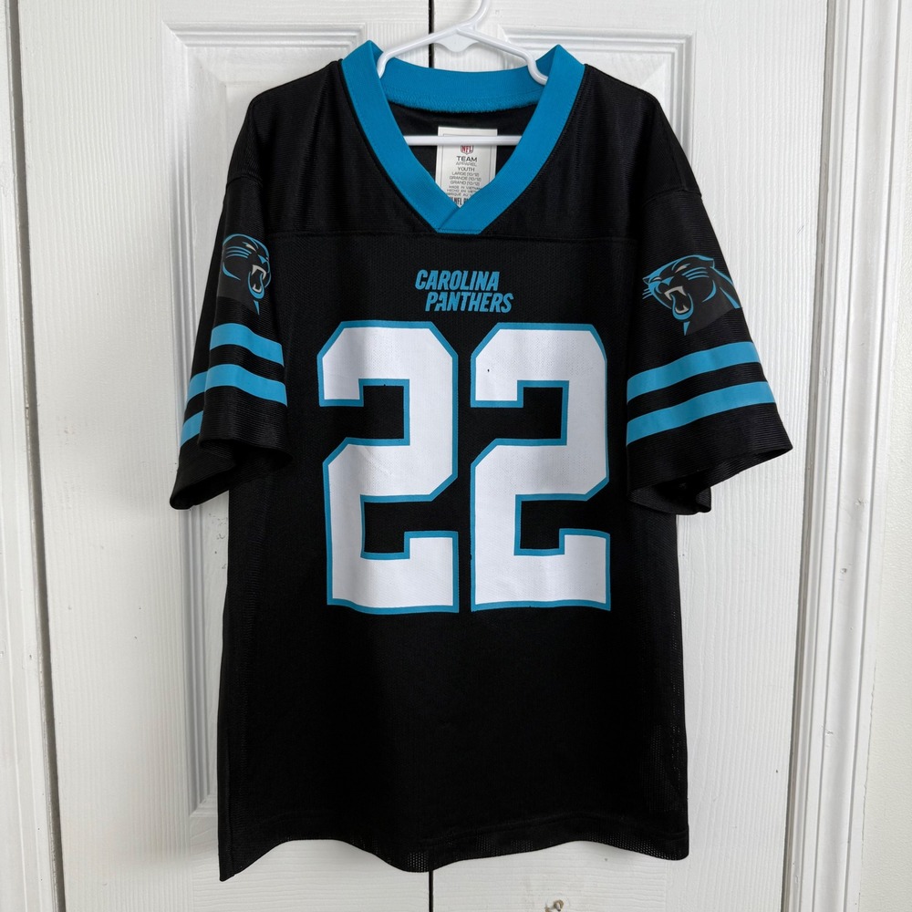 NFL Team Apparel Carolina Panthers Christian McCaffrey 22 Youth Jersey Lg 10-12